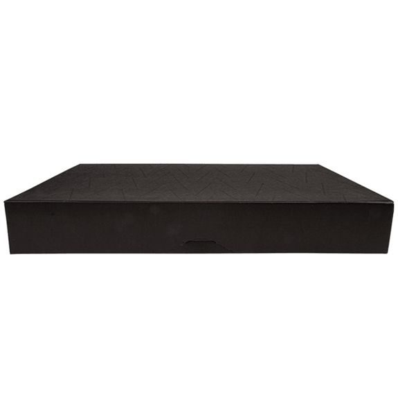 Boîte de transport NOIRE pour plateau type traiteur 28 x 42 x 6 cm - carton de 100 unités