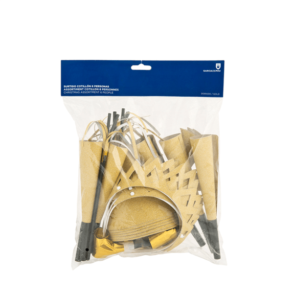 Assortiment de cotillons Or pour 72 personnes