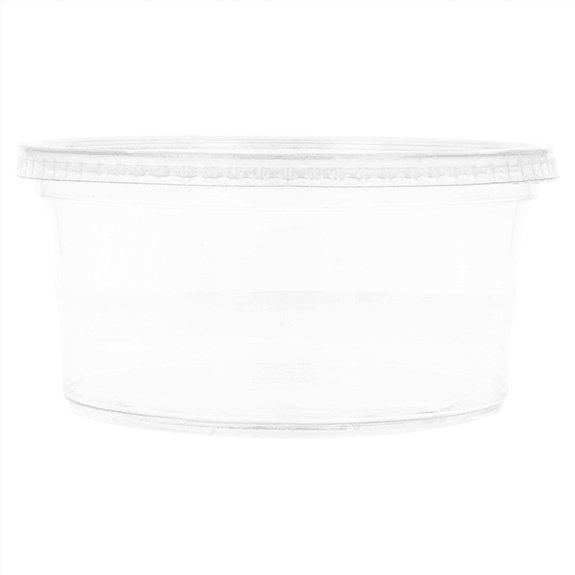 Pot à dessert en plastique transparent PET 500 ml avec couvercle inclus - carton de 250 unités