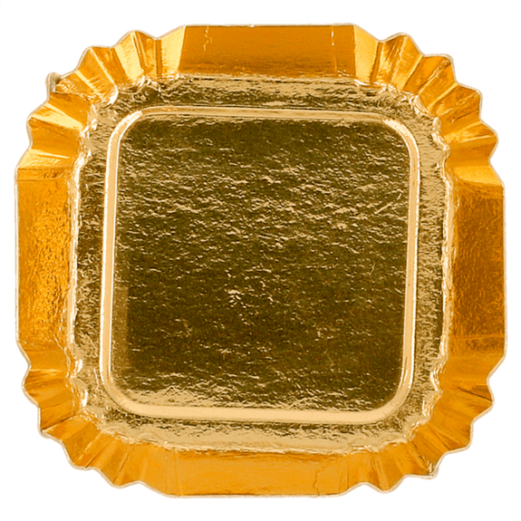 Support à pâtisserie carré OR 5.5x5.5cm - pack de 100 unités