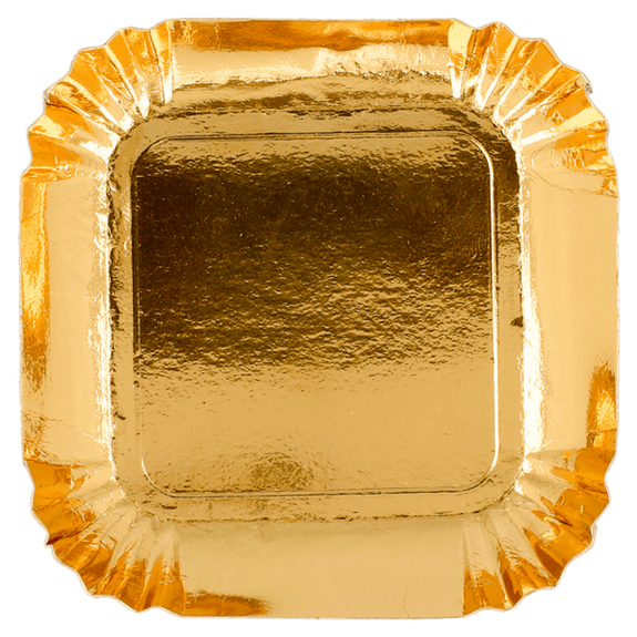 Support à pâtisserie carré OR 6.5x6.5cm - pack de 100 unités