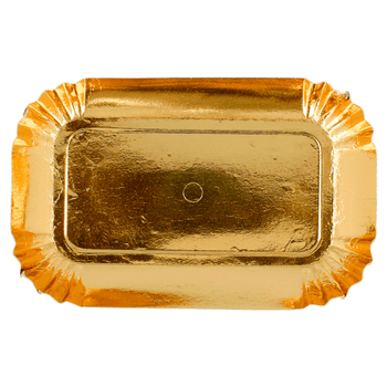 Support à pâtisserie rectangulaire OR 9.5x5cm - pack de 100 unités