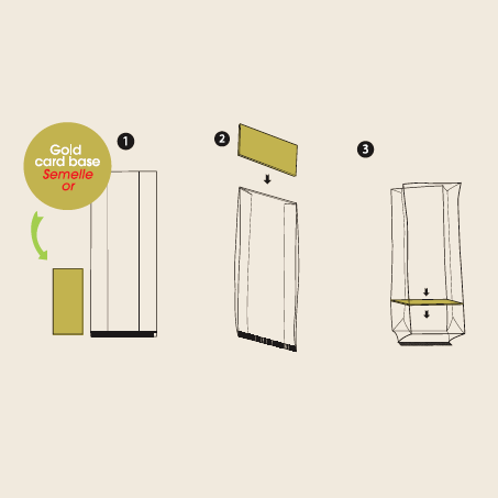 Sachet soufflet pour moulage (PÂQUES) 230 + (2x55) x 570 mm - carton de 50 unités