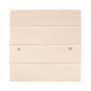 Serviette 2 plis 40x40cm pliage 1/8 Beige FEEL GREEN - 28 cartons de 1800 unités