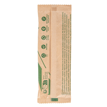 Cuillère à glace compostables et biodégradables en CPLA 10 cm emballée individuellement - carton de 500 unités