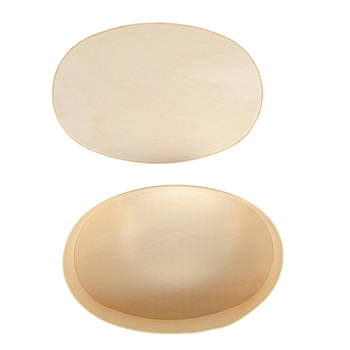 Combo barquette en bois et couvercle en bois 16 x 10.5 x 5 cm - carton de 20 unités