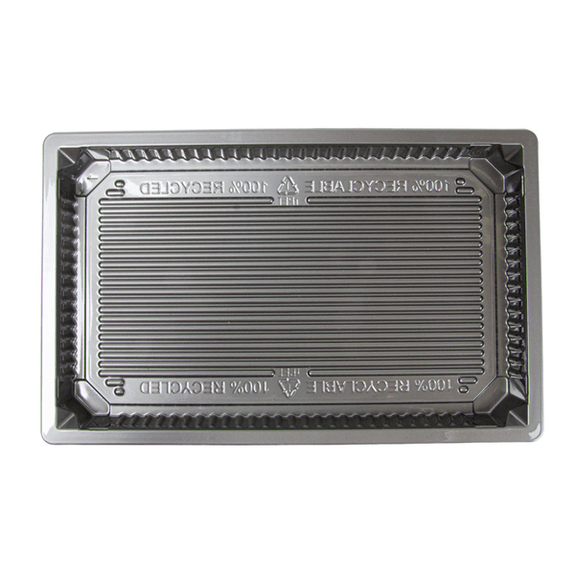 Barquette Sushi en RPET 100% recyclé 376 ml - 21.5 x 13.5 x 2 cm - pack de 156 unités