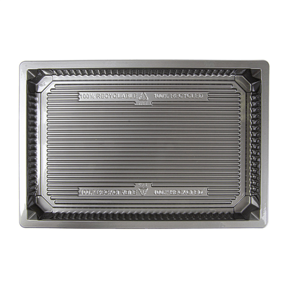 Barquette Sushi en RPET 100% recyclé 442 ml - 22.9 x 15.5 x 2.1 cm - pack de 140 unités