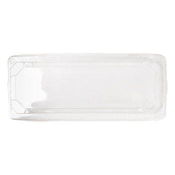 Couvercle pour barquette Sushi en RPET 100% recyclé 225 ml - 22.4 x 9.5 x 3.5 cm - pack de 164 unités