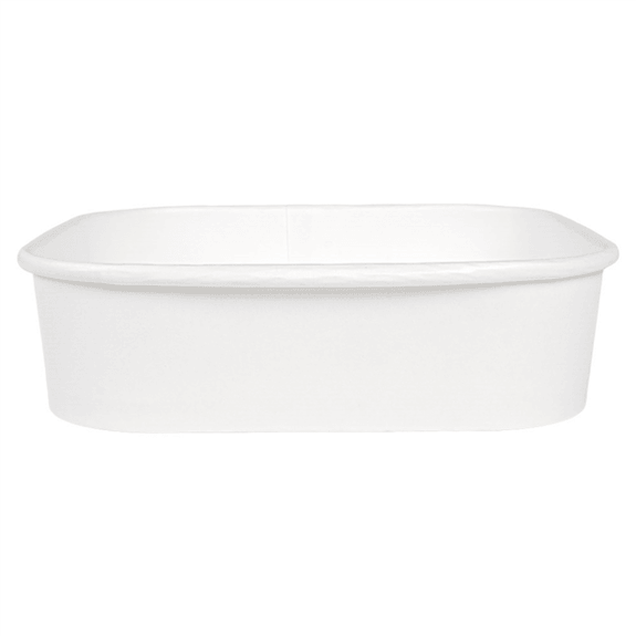 Boîte à salade carré en carton BLANCHE 750 ml - carton de 300 unités