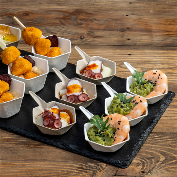 Mise en bouche Bionic Hexagonal - Naturel  - carton de 1000 unités