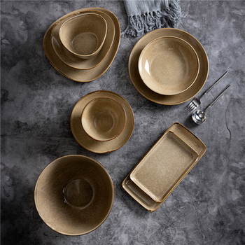 Assiette plate ronde STONEWARE TERRE 27 x 3.4 cm- 30 unités (5 paquet de 6 unités)