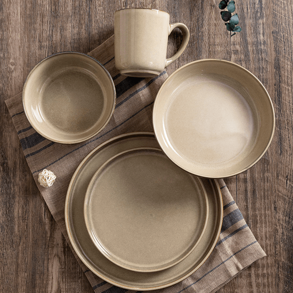Bol 680 ml STONEWARE BEIGE 15 x 6.2 cm- 30 unités (5 paquet de 6 unités)
