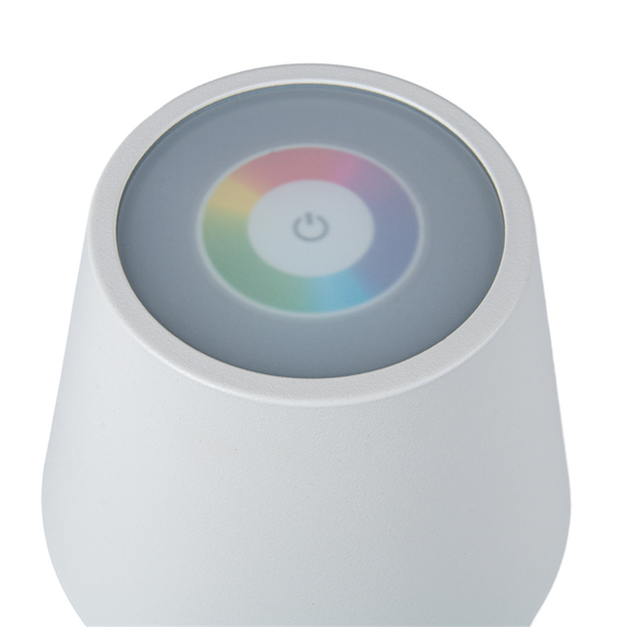 Lampe de table LED sans fil  intérieure et extérieure Blanc mat 11 x 35 cm - Vendu à l'unité