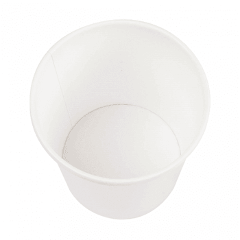 Récipient en carton double paroi avec couvercle BLANC neutre 480 ml - pack de 25 unités