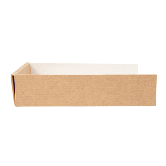 Part en carton pour tarte rectangle en carton ondulé nano micro kraft 15 x 12 x 3.5 cm - pack de 200 unités