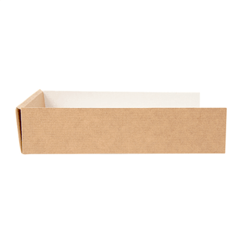 Part en carton pour tarte rectangle en carton ondulé nano micro kraft 15 x 12 x 3.5 cm - pack de 200 unités