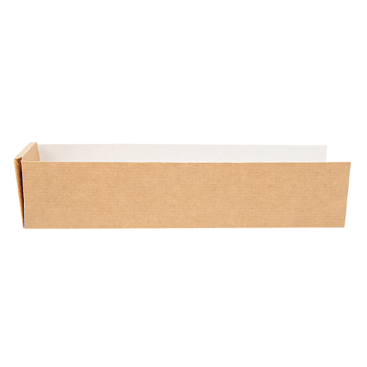 Pelles pour Hot Dog carton ondulé nano micro MARRON - 18 x 4.5 x 4 cm - pack de 200 unités