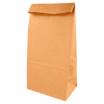 Sac papier SOS sans anses 15 + 10 x 32 cm neutre KRAFT - 2 cartons de 1000 unités