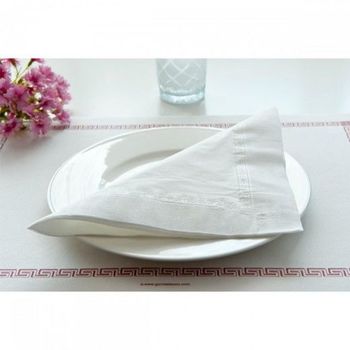 Serviette 2 plis 30x30cm BLANCHE -14 cartons de 2400 unités