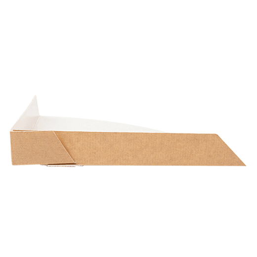 Barquette à crêpe en carton ondulé nano micro MARRON - 17 x 17 x 2.5 cm - pack de 100 unités