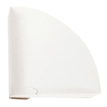 Barquette à crêpe en carton ondulé nano micro MARRON - 17 x 17 x 2.5 cm - pack de 100 unités
