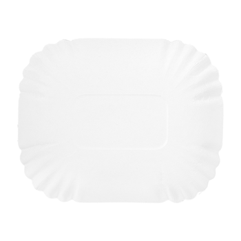 Plateau en carton blanc pâtisseries & fast-foods 15 x 12 x 2 cm - carton de 2000 unités