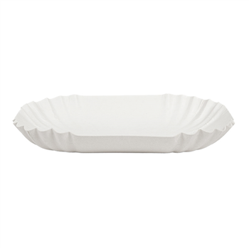 Plateau en carton blanc pâtisseries & fast-foods 15 x 12 x 2 cm - carton de 2000 unités