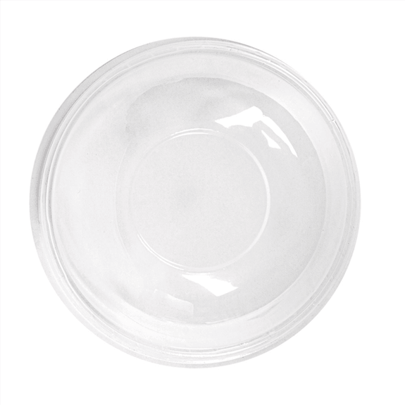 Couvercle dôme en PLA sans trou pour pot compostable en PLA 40 cl à ras bord - carton de 800 unités