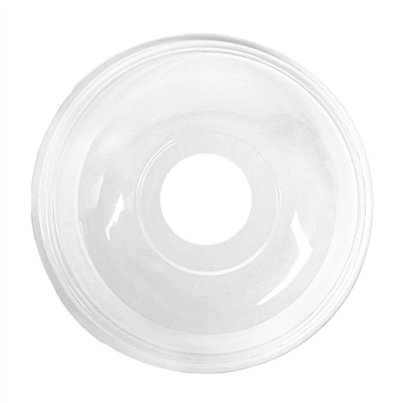 Couvercle dôme en PLA avec trou pour pot compostable en PLA 20 cl à ras bord - carton de 1250 unités