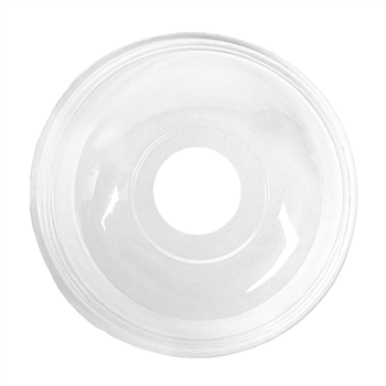 Couvercle dôme en PLA avec trou pour pot compostable en PLA 20 cl à ras bord - carton de 1250 unités