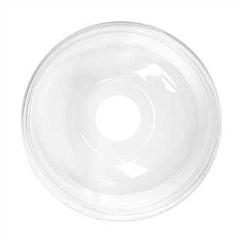 Couvercle dôme en PLA avec trou pour pot compostable en PLA 57.5 cl à ras bord - carton de 800 unités