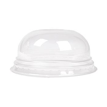 Couvercle dôme en PLA avec trou pour pot compostable en PLA 57.5 cl à ras bord - carton de 800 unités