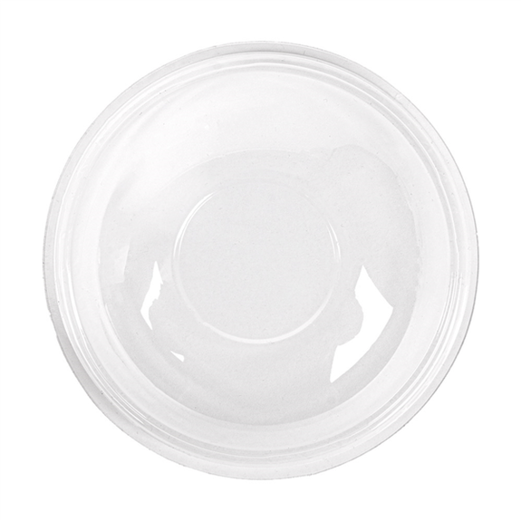 Couvercle dôme en PLA sans trou pour pot compostable en PLA 57.5 cl à ras bord - carton de 800 unités