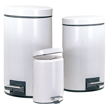 Poubelle à pédale avec réceptacle intérieur 12 L - Epoxy Blanc