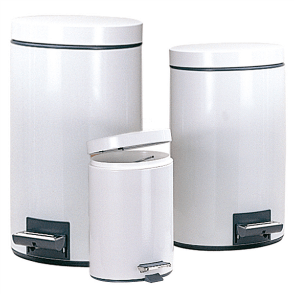 Poubelle à pédale avec réceptacle intérieur 20 L - Epoxy Blanc