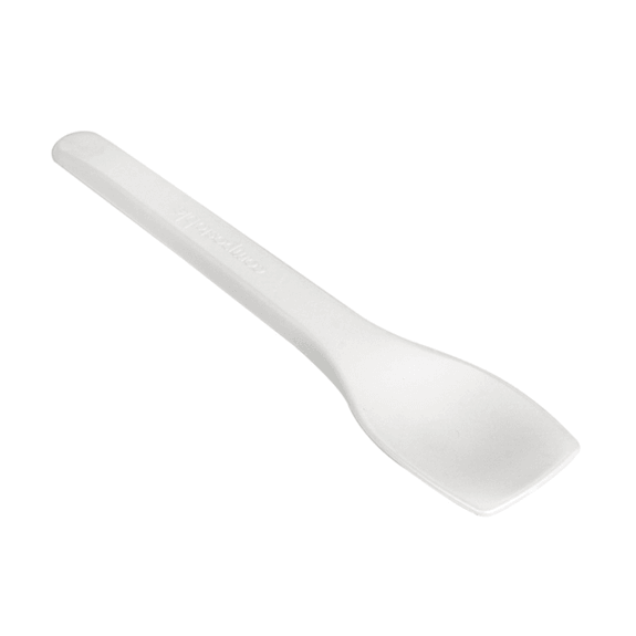 Cuillère à glace compostables et biodégradables en CPLA 10 cm - pack de 100 unités