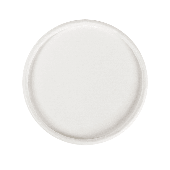 Couvercle en carton BLANC pour pot à glace 120 ml - pack de 50 unités