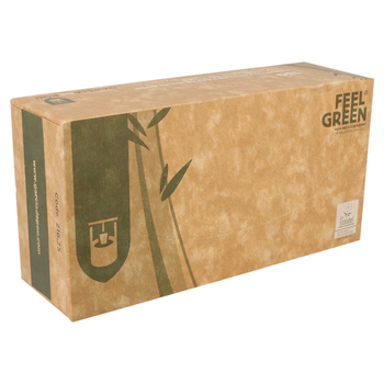 Mouchoirs en papier recyclé 2 plis par boite de 150- 21x21cm -  Carton de 25 boites