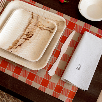 Set de table 31x43cm VICHY ROUGE recyclé - Carton de 1000 unités