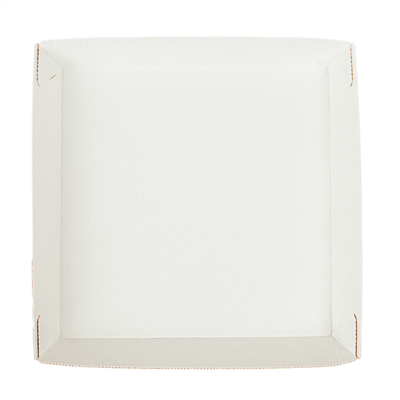 Plateau repas en carton nano-micro kraft recyclé 18x18x2.9 cm  - carton de 400 unités
