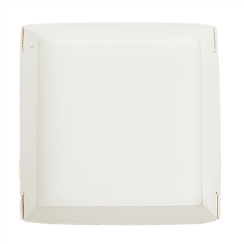 Plateau repas en carton nano-micro kraft recyclé 18x18x2.9 cm  - carton de 400 unités