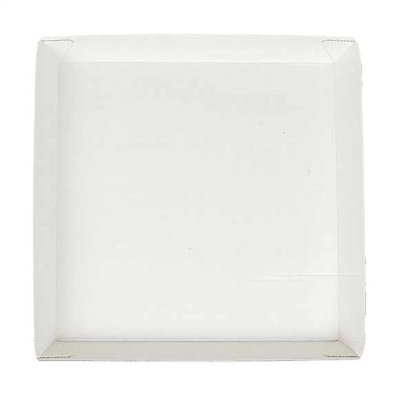 Plateau repas en carton nano-micro kraft recyclé 23x23x2.9 cm  - carton de 400 unités