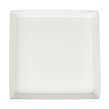 Plateau repas en carton nano-micro kraft recyclé 23x23x2.9 cm  - carton de 400 unités