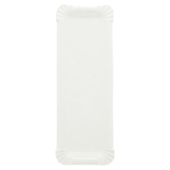 Plateau en carton blanc pâtisseries & fast-foods 23 x 8 cm - carton de 2500 unités