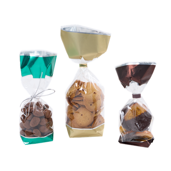 Sachet avec fond PP GLACÉ VERT 100 x 220 mm - carton de 1000 unités