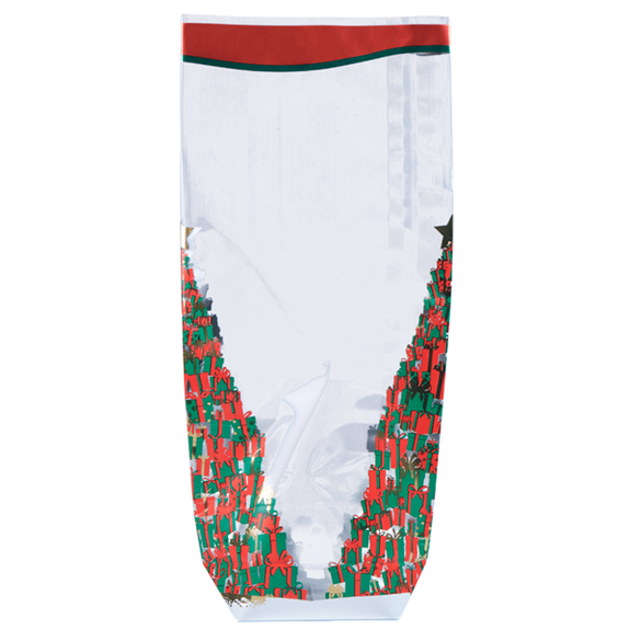 Sachet métallisé avec fond PP 1001 CADEAUX 140 x 305 mm - carton de 1000 unités