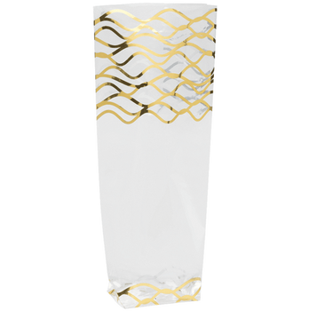 Sachet avec fond PP VAGUES OR 100 x 220 mm - carton de 1000 unités