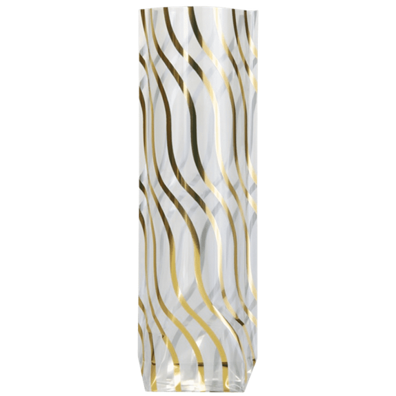 Sachet avec fond PP SERPENTIN OR 120 x 275 mm - carton de 1000 unités