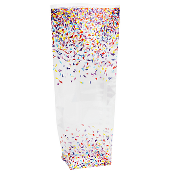 Sachet avec fond PP CONFETTIS 100 x 220 mm - carton de 1000 unités